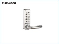 Push button digital escutcheon lever trim