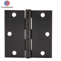 Matte black 3.5 Inch x 3.5 Inch Square Door Hinges